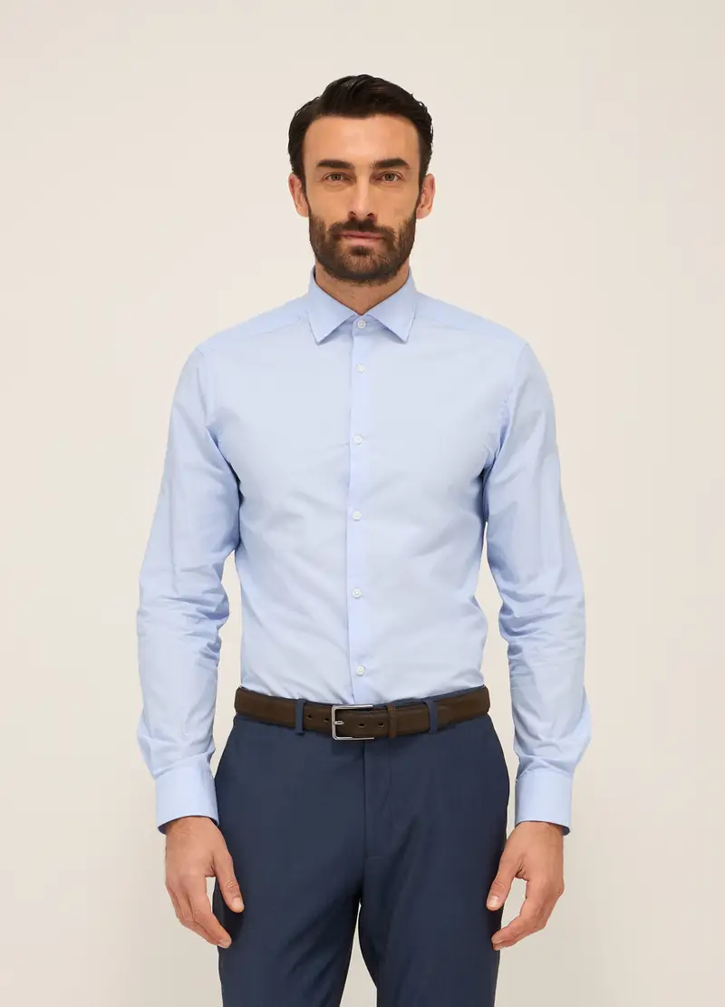 Upim, Camicia Regular Fit In Puro Cotone Uomo, Azzurro celeste, Taglia: 38