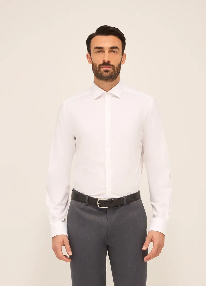 Upim, Camicia Regular Fit In Puro Cotone Uomo, Bianco, Taglia: 39