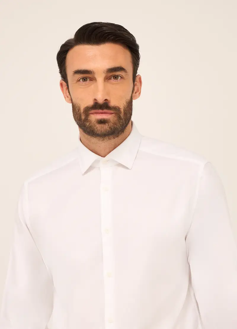 Upim, Camicia Regular Fit In Puro Cotone Uomo, Bianco, Taglia: 39 miniatura 2