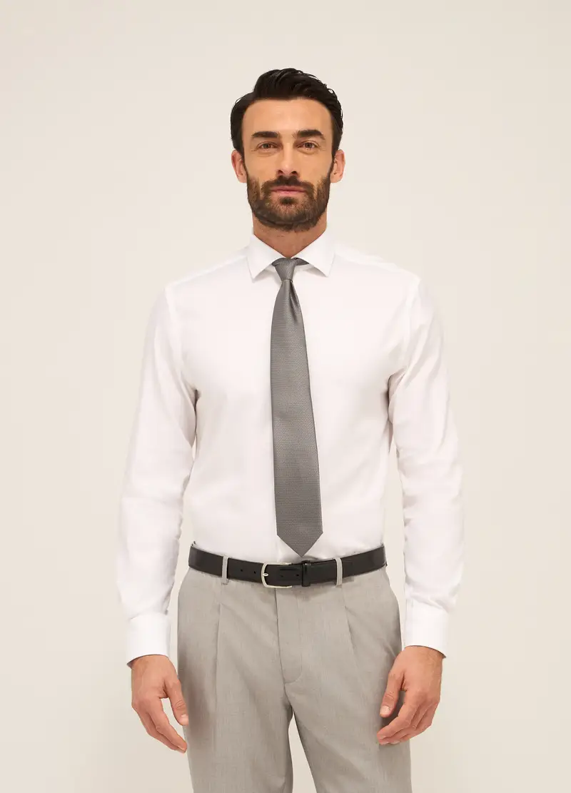 Upim, Camicia Regular Fit In Puro Cotone Uomo, Bianco, Taglia: 39