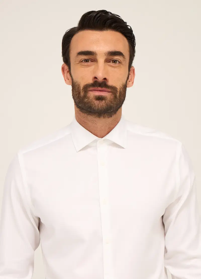 Upim, Camicia Regular Fit In Puro Cotone Uomo, Bianco, Taglia: 39 miniatura 2