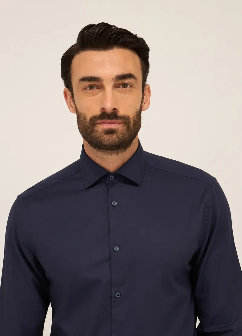 Upim, Camicia Regular Fit In Puro Cotone Uomo, Blu scuro, Taglia: 39 miniatura 2