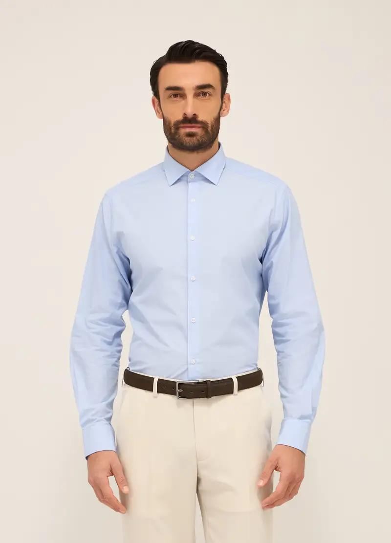Upim, Camicia Regular Fit In Tela Di Cotone Uomo, Azzurro celeste, Taglia: 39
