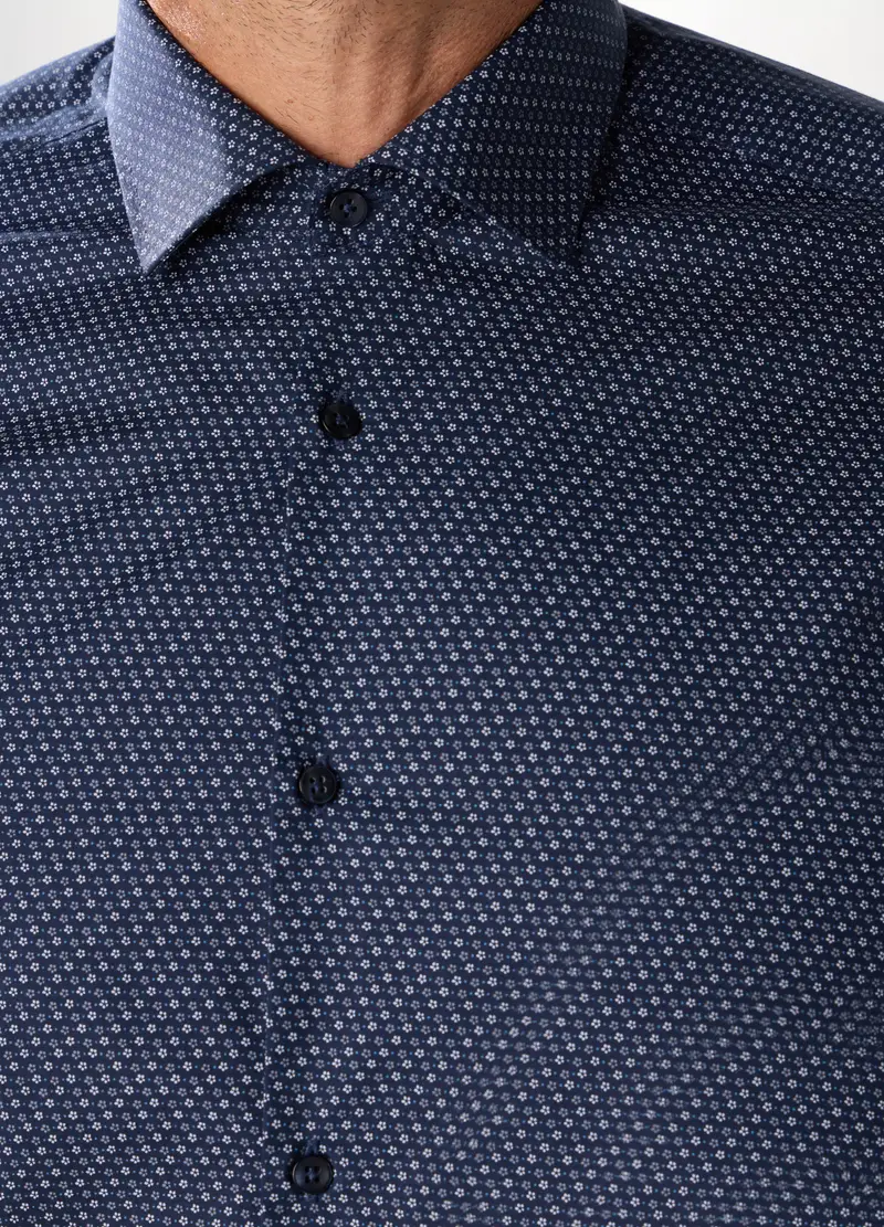 Upim, Camicia Slim Fit Con Stampa Uomo, Blu scuro, Taglia: S miniatura 2