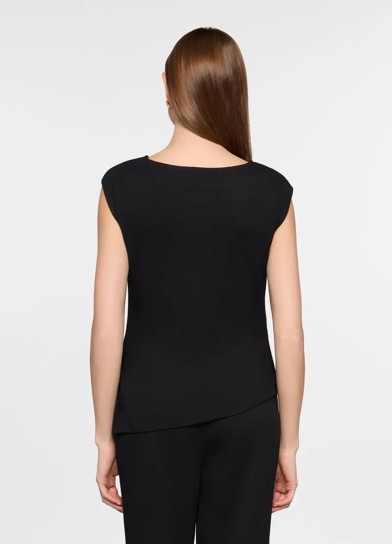 Canotta Crinkle Slim Fit Donna, Nero miniatura 2