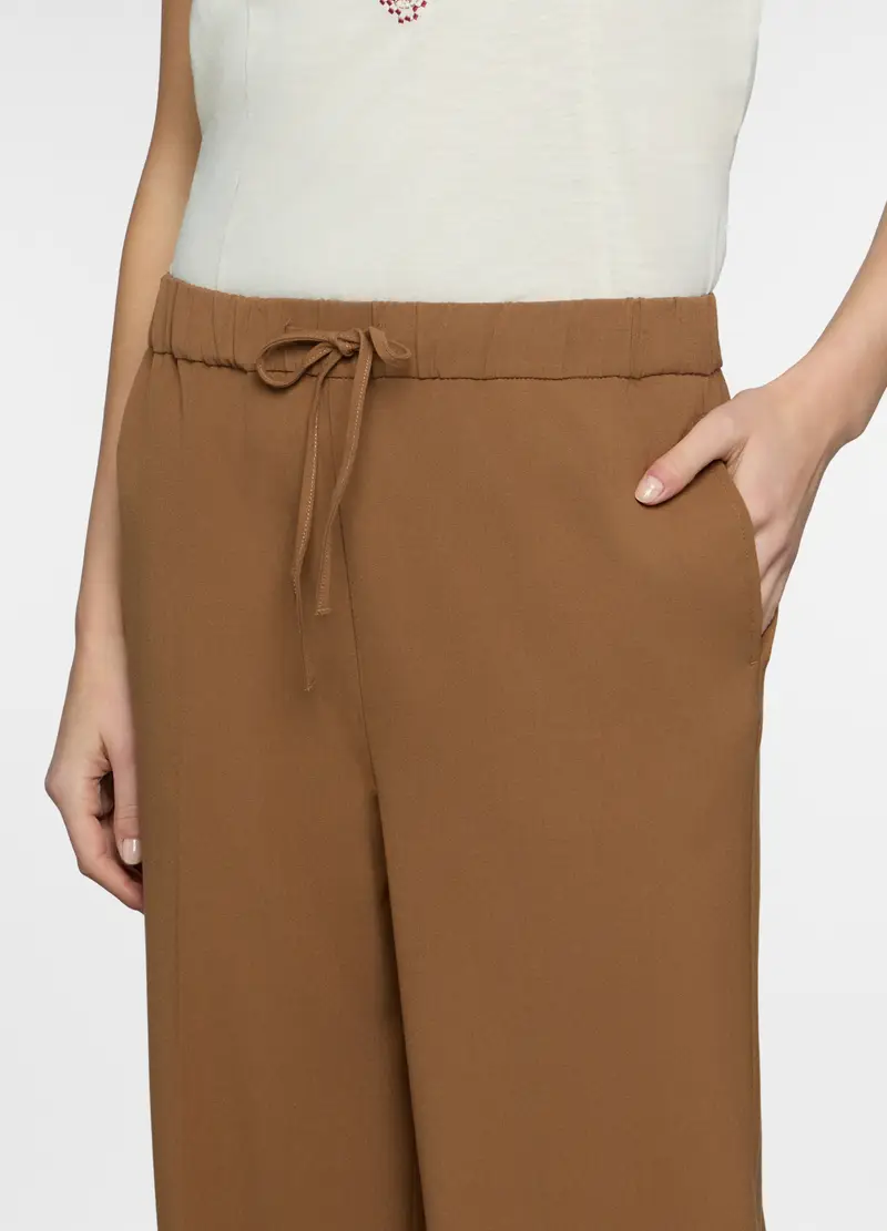 Canotta Girocollo In Jersey Slub Donna, Bianco ghiaccio miniatura 3