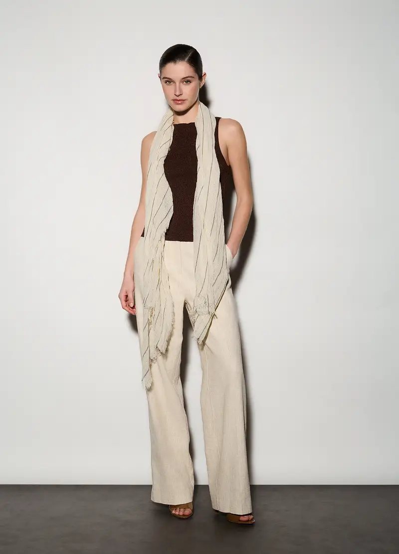 Canotta In Costina Donna, Unisex, Marrone scuro