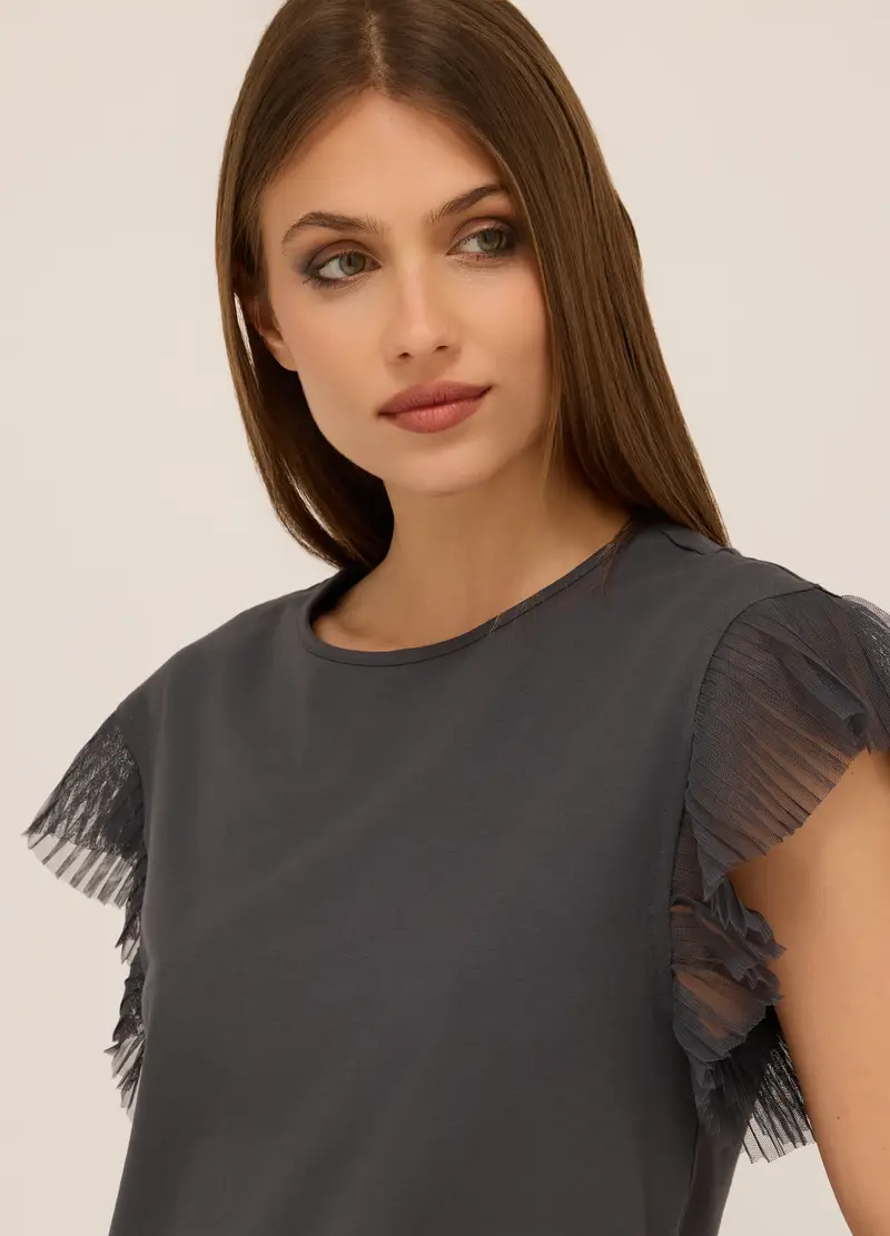 Upim, Canotta In Jersey Di Cotone Stretch Donna, Grigio scuro, Taglia: S miniatura 2