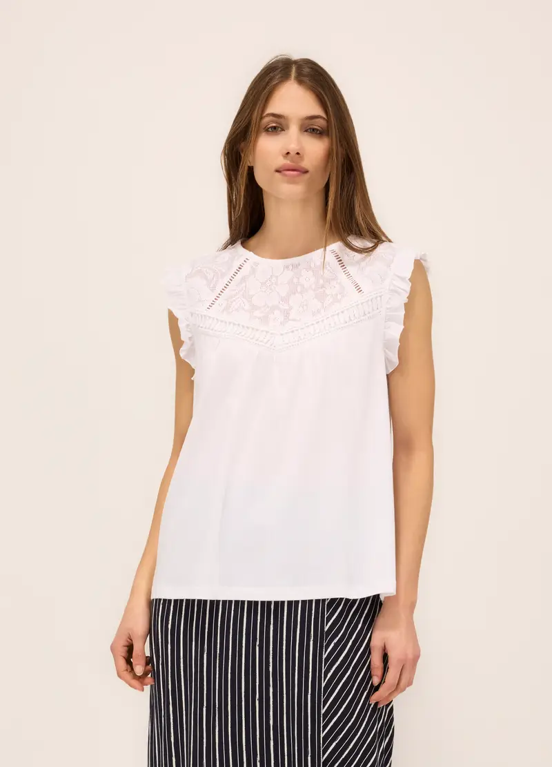 Upim, Canotta In Jersey Di Puro Cotone Donna, Bianco gesso, Taglia: S