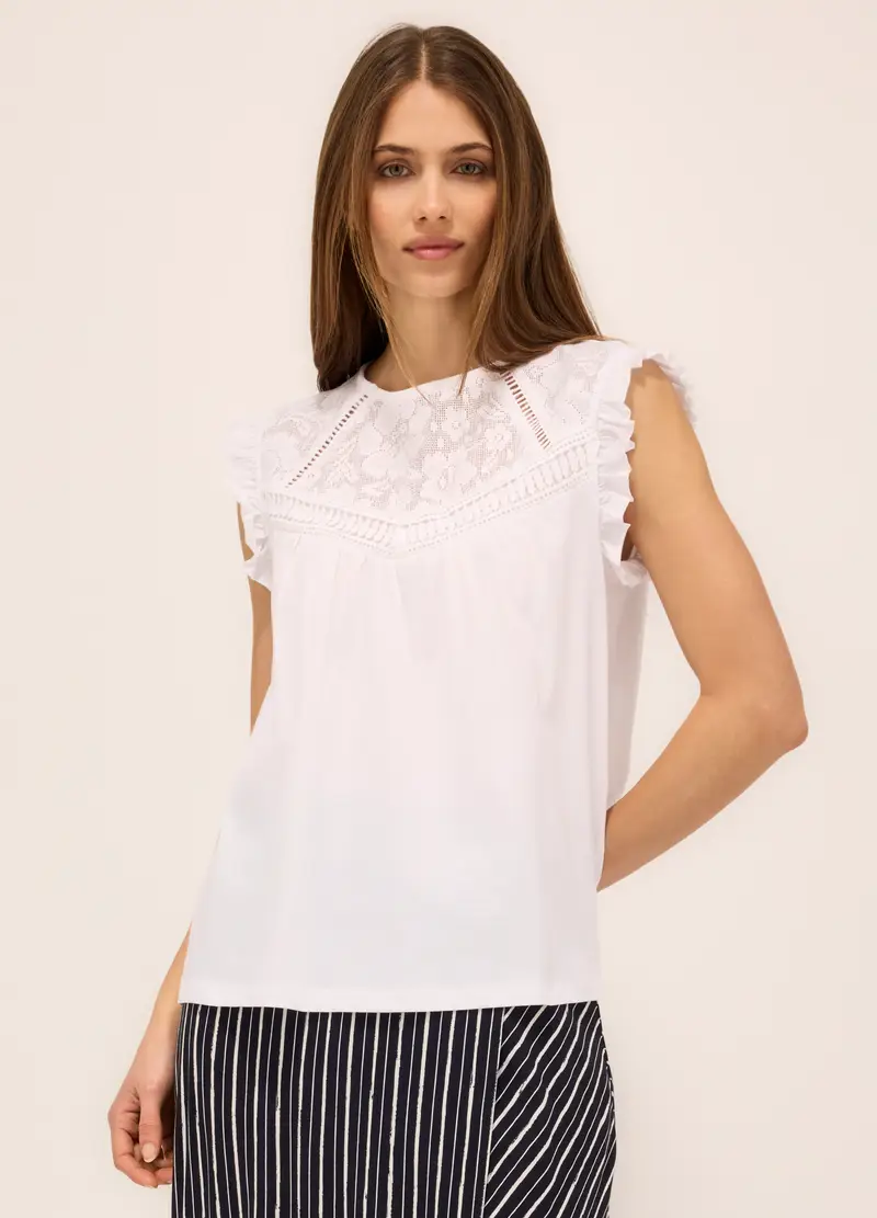 Upim, Canotta In Jersey Di Puro Cotone Donna, Bianco gesso, Taglia: S miniatura 2