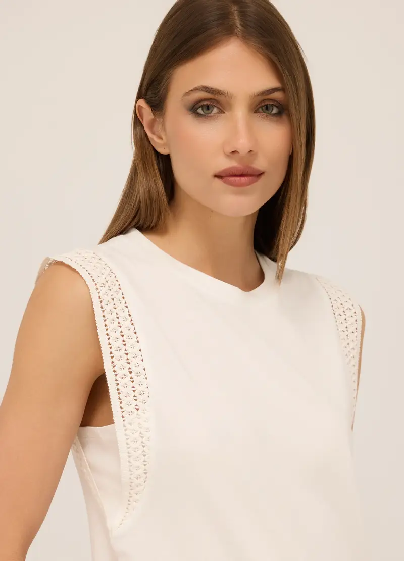 Upim, Canotta In Jersey Di Puro Cotone Donna, Bianco gesso, Taglia: S miniatura 2