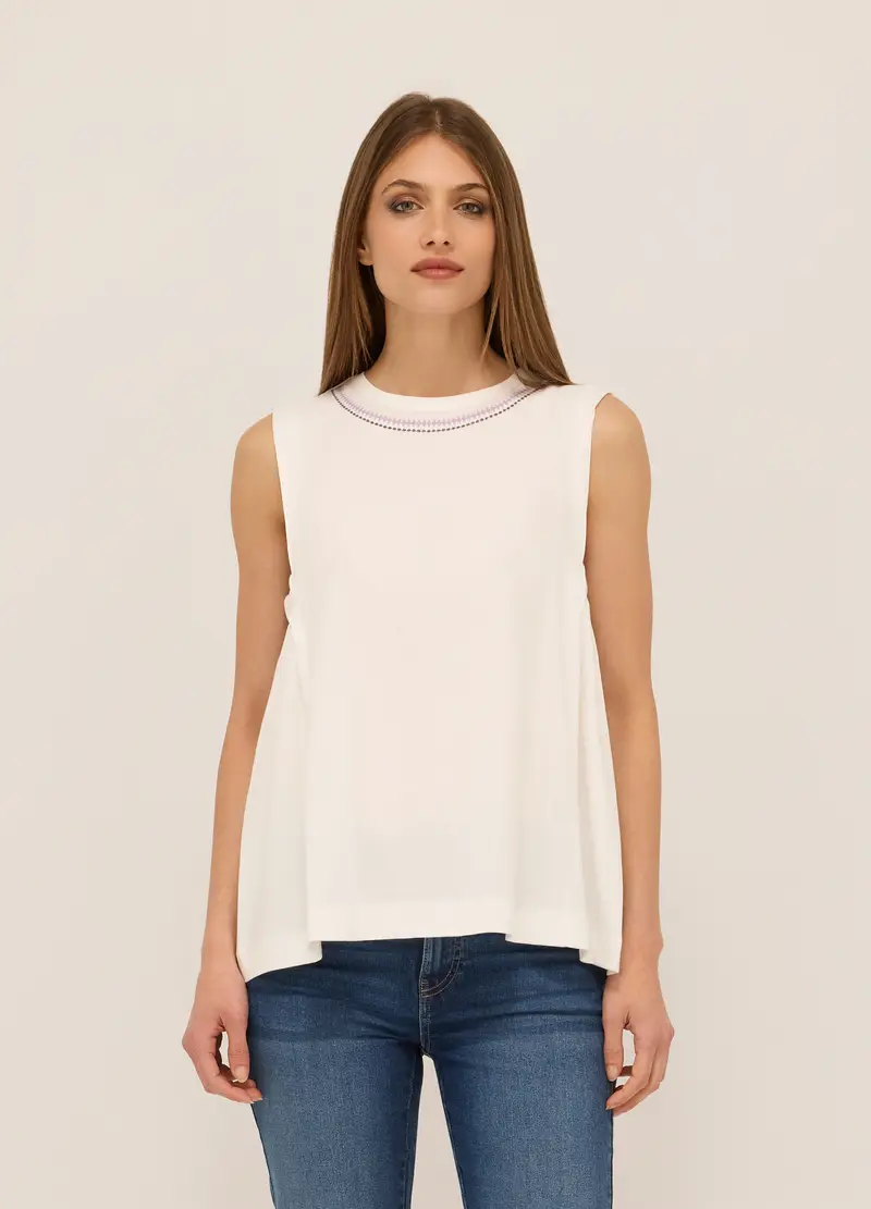 Upim, Canotta In Jersey Di Puro Cotone Donna, Bianco, Taglia: S