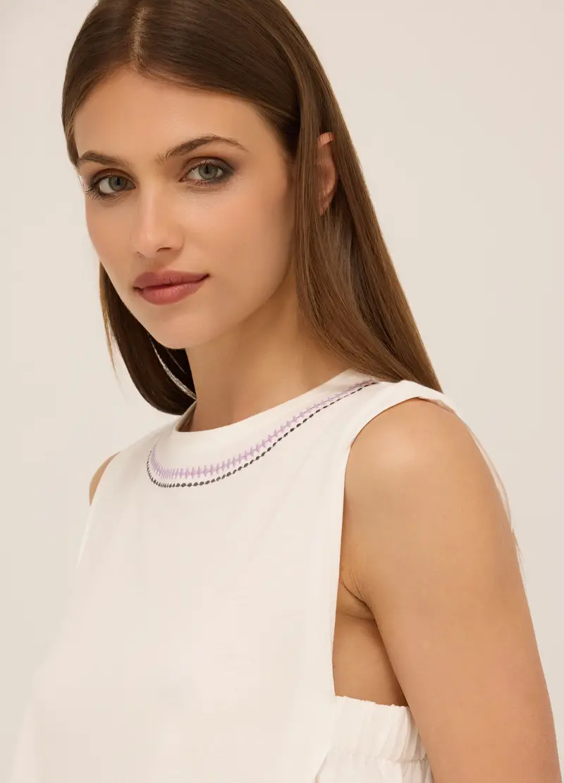 Upim, Canotta In Jersey Di Puro Cotone Donna, Bianco, Taglia: S miniatura 2