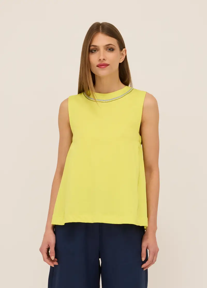 Upim, Canotta In Jersey Di Puro Cotone Donna, Verde lime, Taglia: S