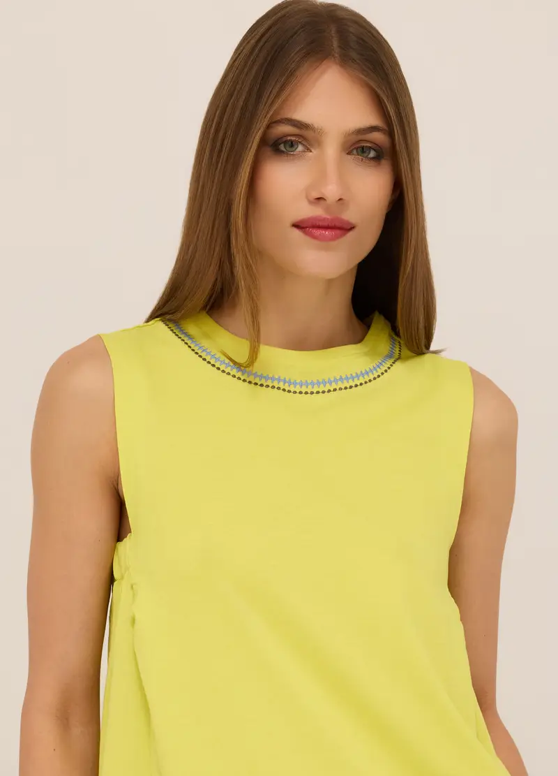 Upim, Canotta In Jersey Di Puro Cotone Donna, Verde lime, Taglia: S miniatura 2