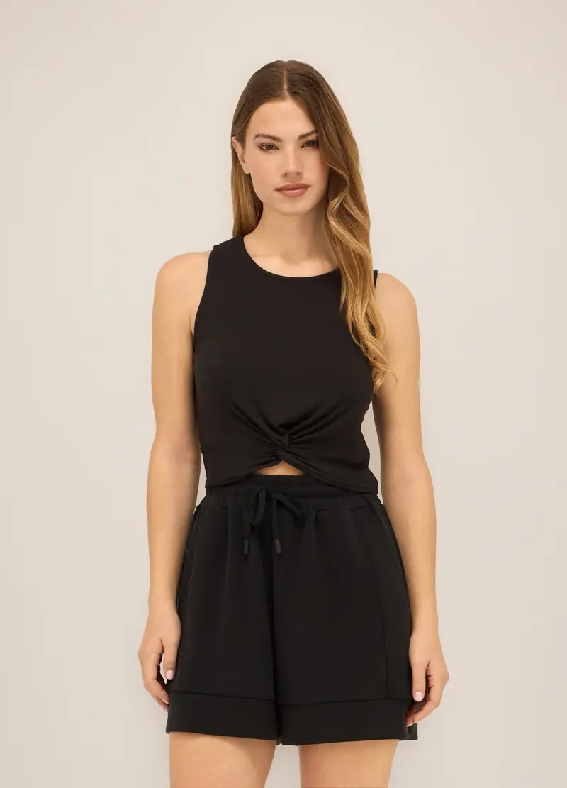 Upim, Canotta In Jersey Stretch Donna, Nero, Taglia: XS