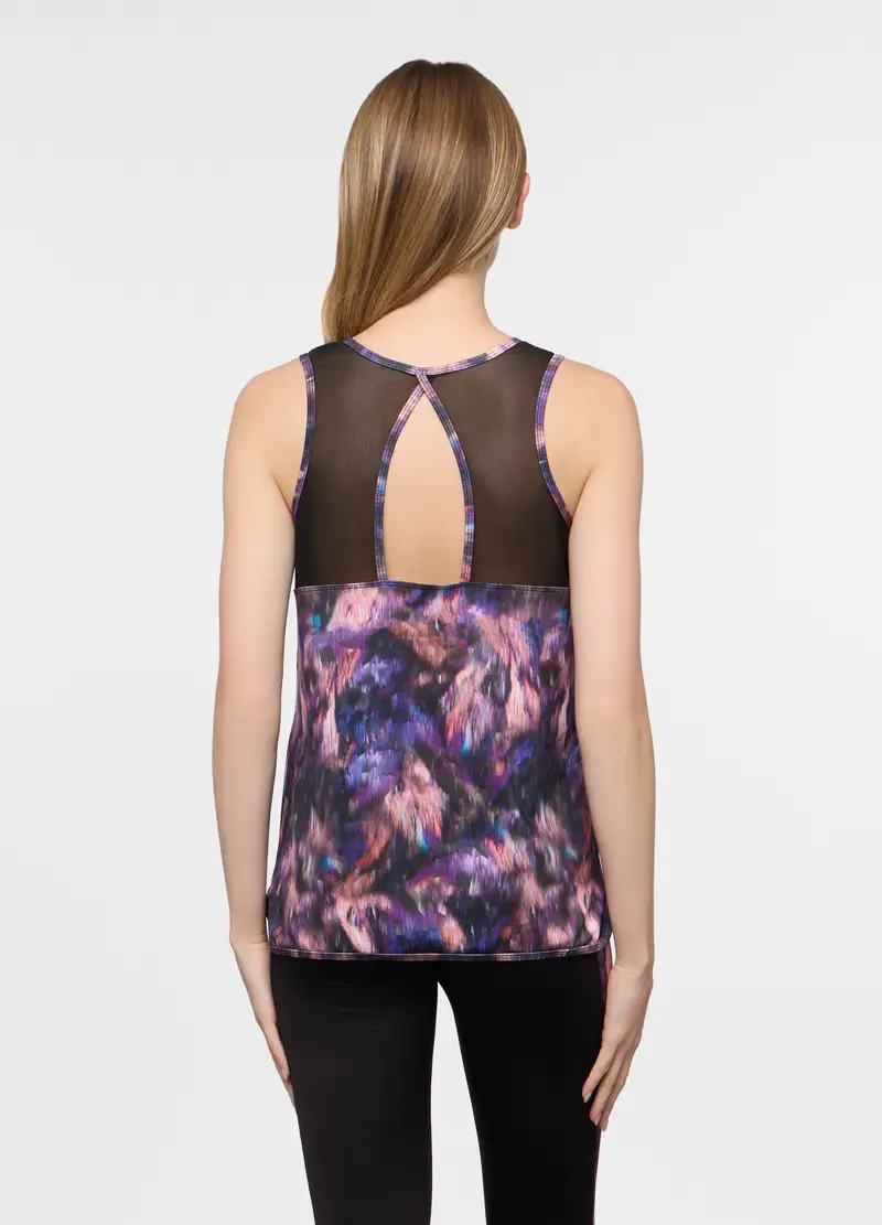 Canotta In Jersey Stretch Holistic Donna, Nero stampa 1 miniatura 2