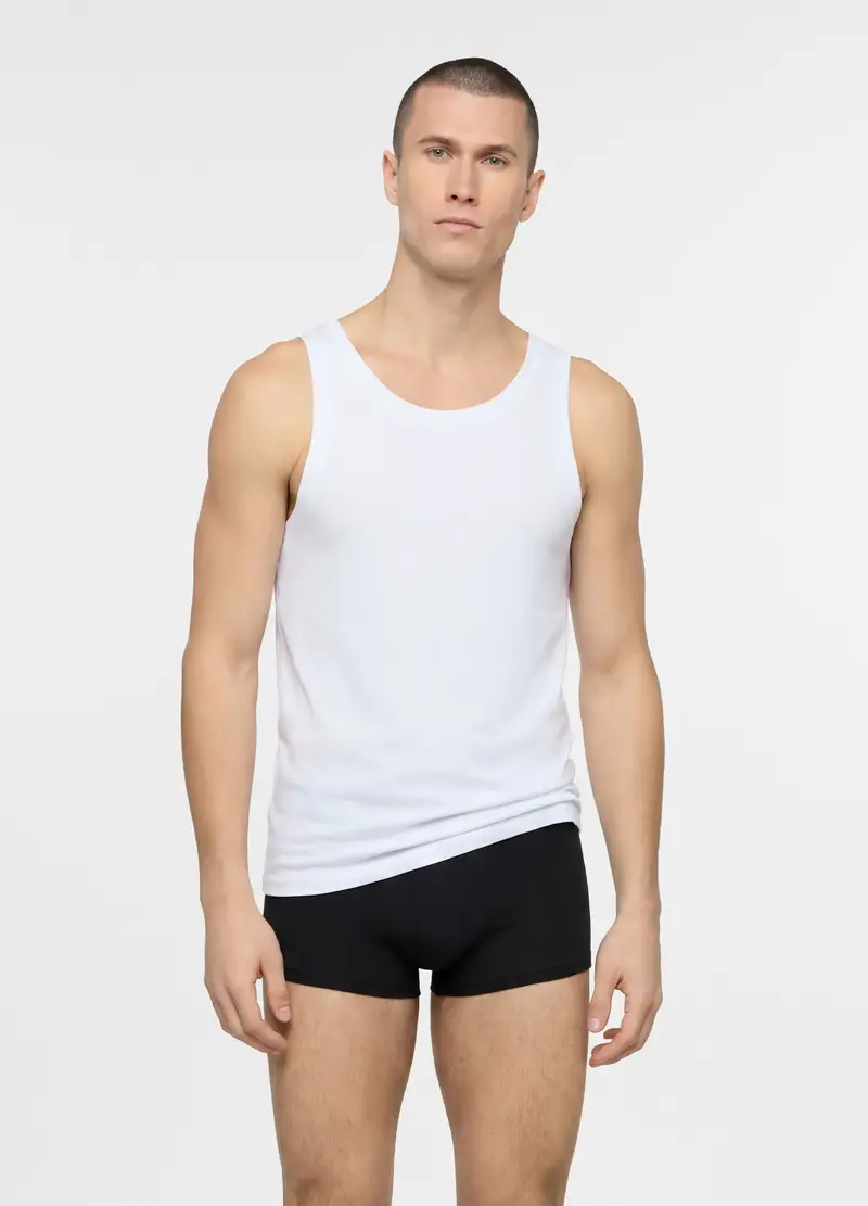 Canotta In Jersey Uomo, Bianco