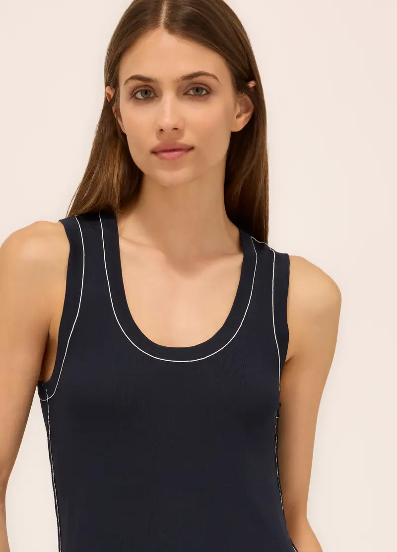 Upim, Canotta In Misto Viscosa Donna, Blu navy, Taglia: S miniatura 2