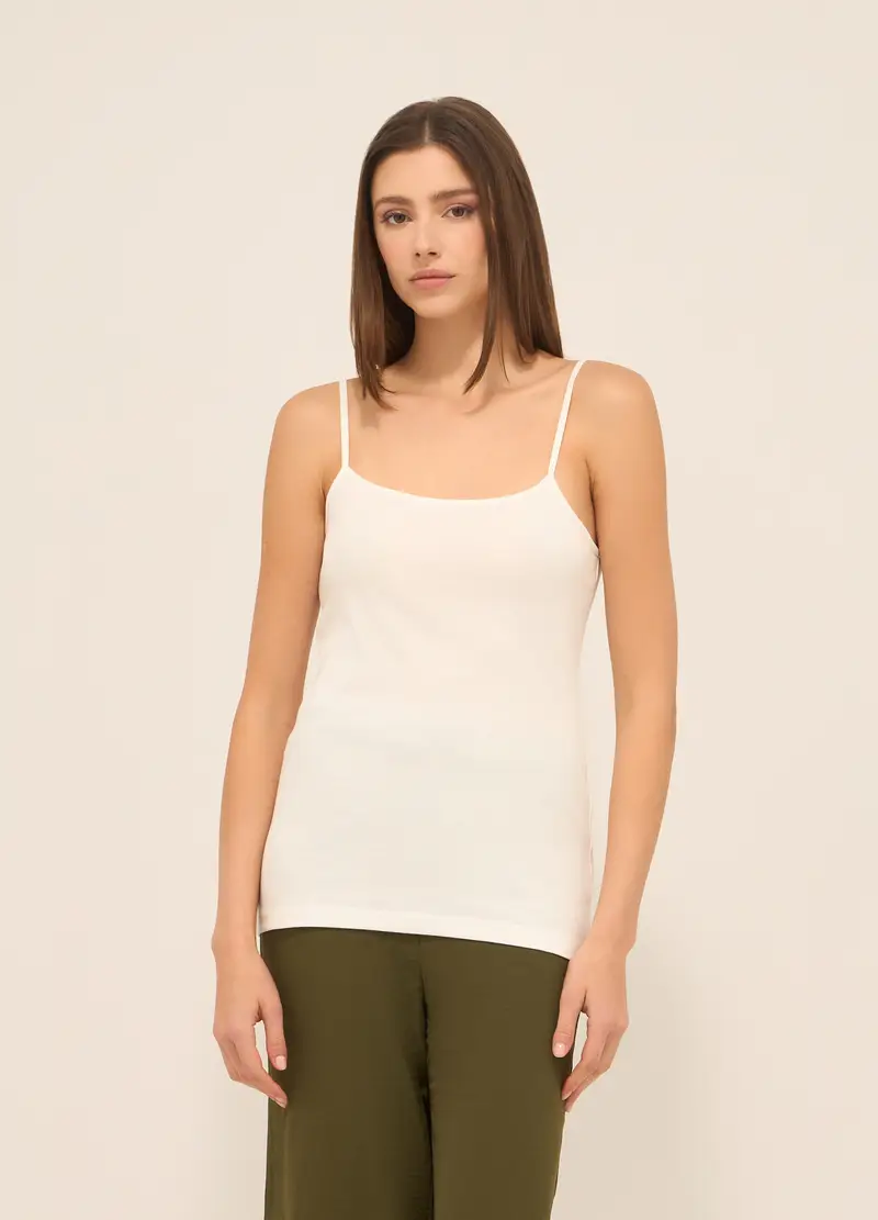 Upim, Canotta In Puro Cotone Donna, Bianco gesso, Taglia: S