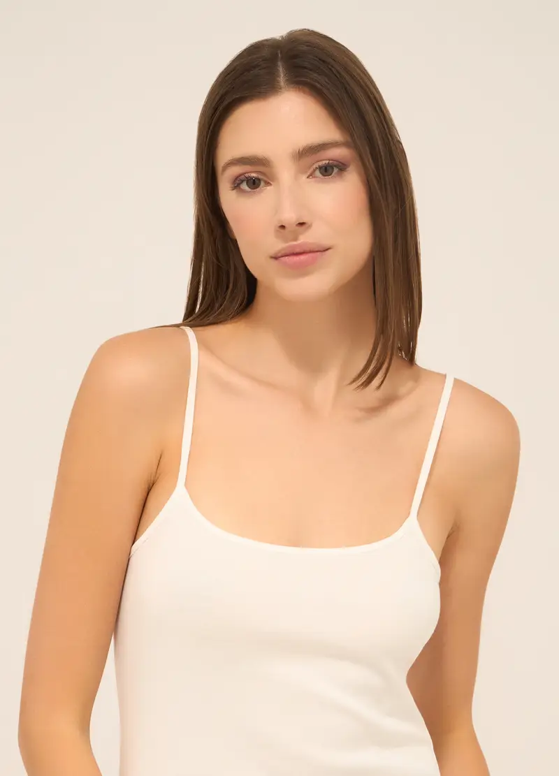 Upim, Canotta In Puro Cotone Donna, Bianco gesso, Taglia: S miniatura 2