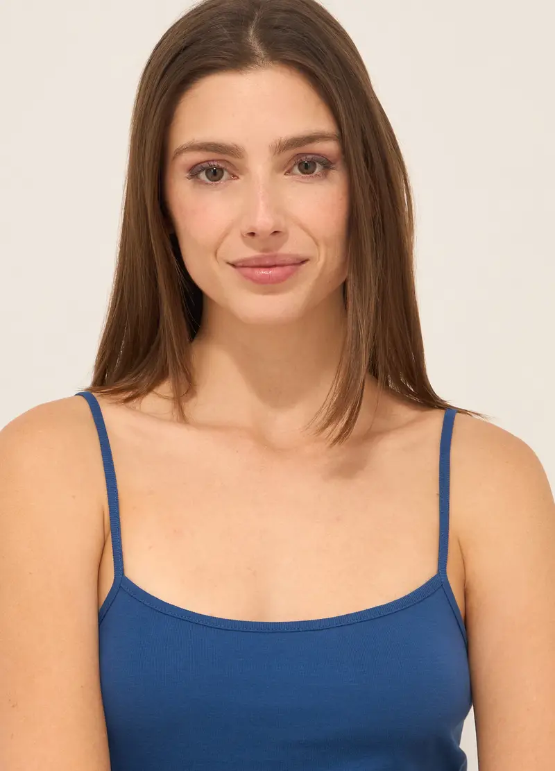 Upim, Canotta In Puro Cotone Donna, Blu Bluette, Taglia: S miniatura 2