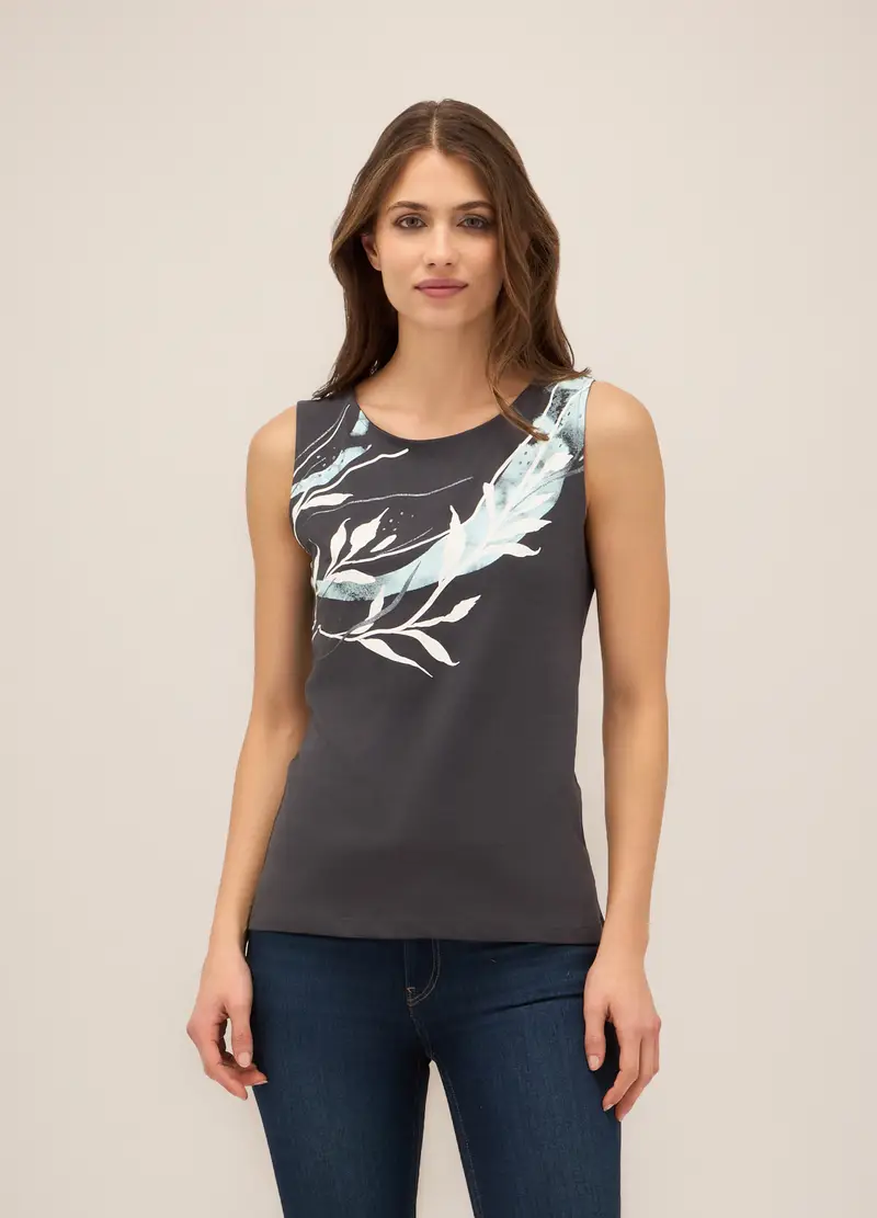 Upim, Canotta In Puro Cotone Donna, Grigio scuro, Taglia: M