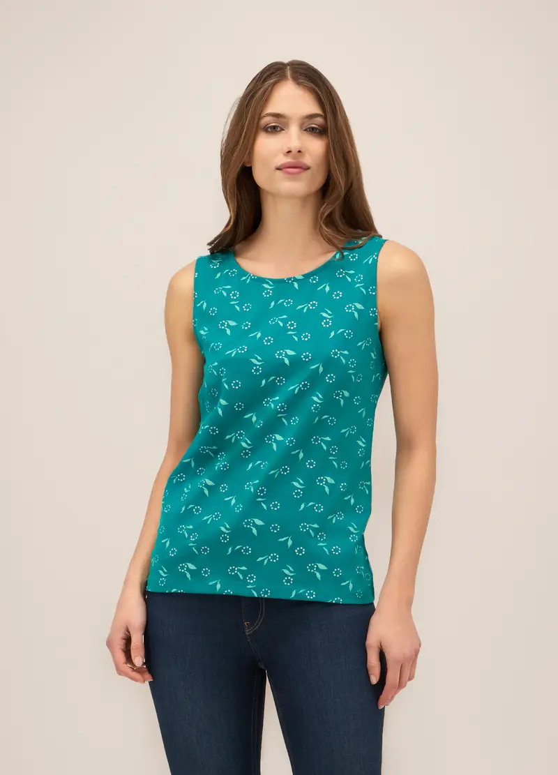 Upim, Canotta In Puro Cotone Donna, Verde ottanio, Taglia: S