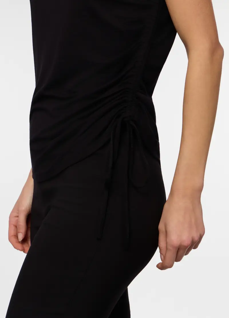 Canotta In Viscosa Stretch Donna, Nero miniatura 3