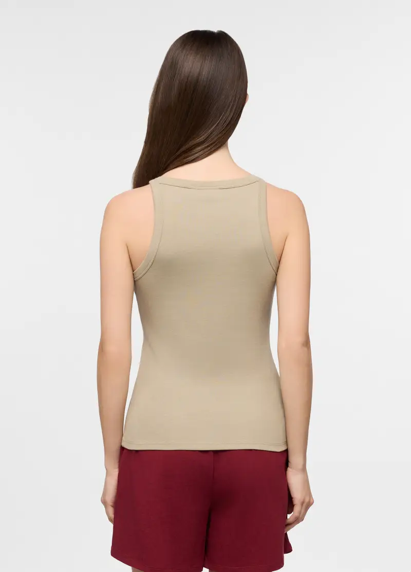 Canotta Intima In Costina Donna, Verde salvia miniatura 2