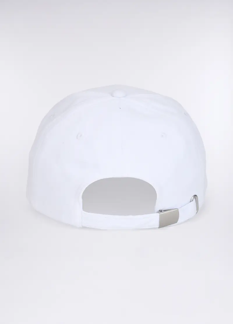 Cappello Baseball In Piquet Di Cotone Uomo, Bianco ottico miniatura 2