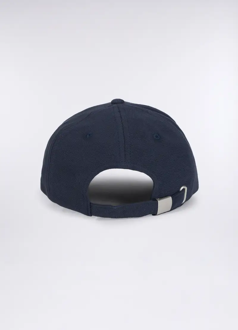 Cappello Baseball In Piquet Di Cotone Uomo, Blu scuro miniatura 2