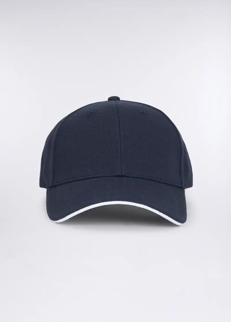 Cappello Baseball In Piquet Di Cotone Uomo, Blu scuro
