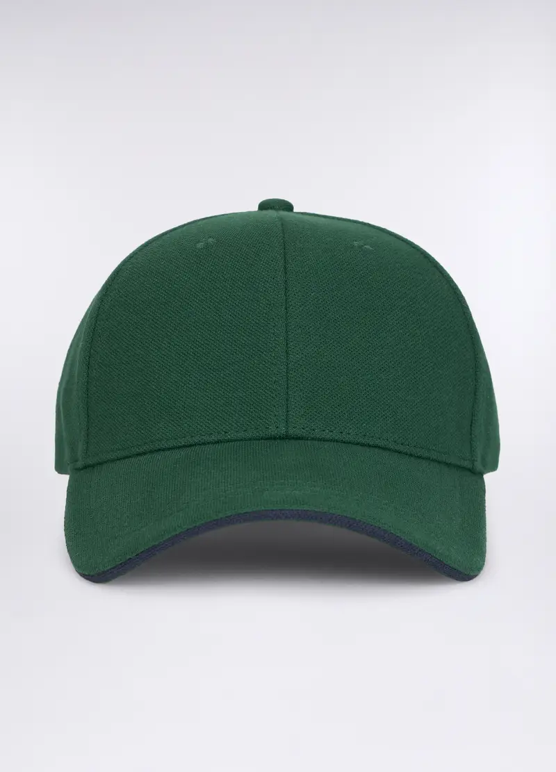 Cappello Baseball In Piquet Di Cotone Uomo, Verde smeraldo