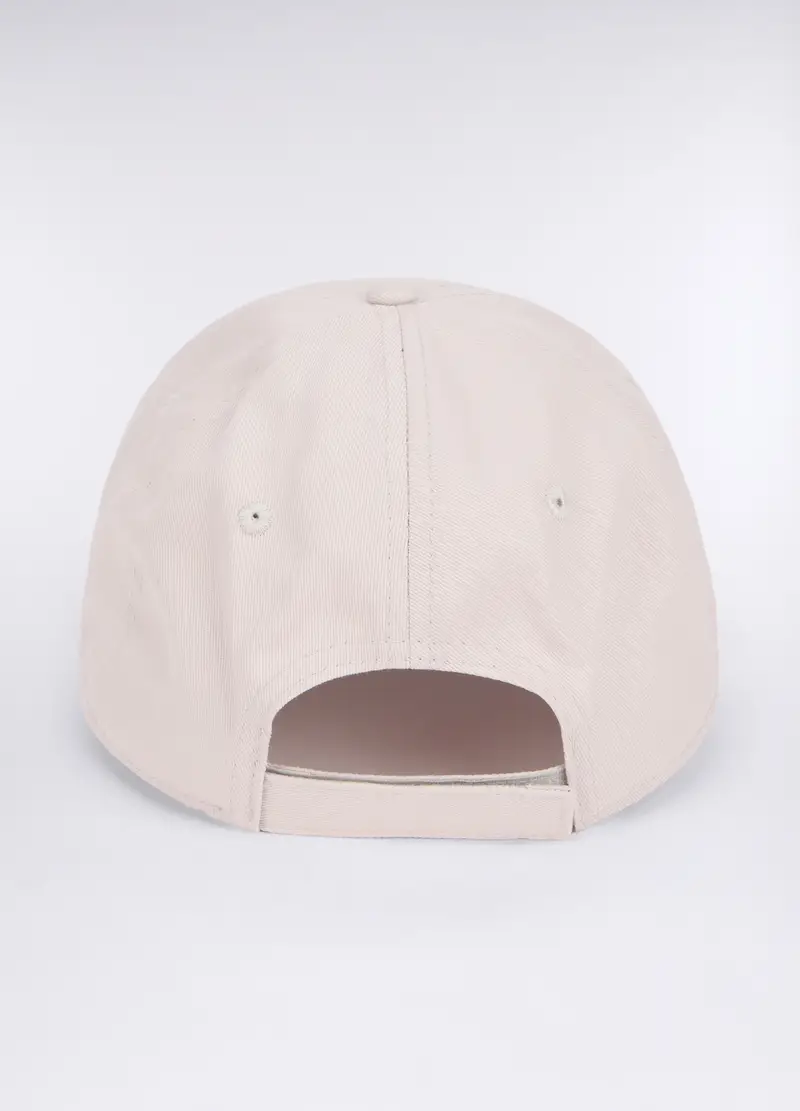 Cappello Baseball In Twill Di Cotone Uomo, Bianco sporco miniatura 2