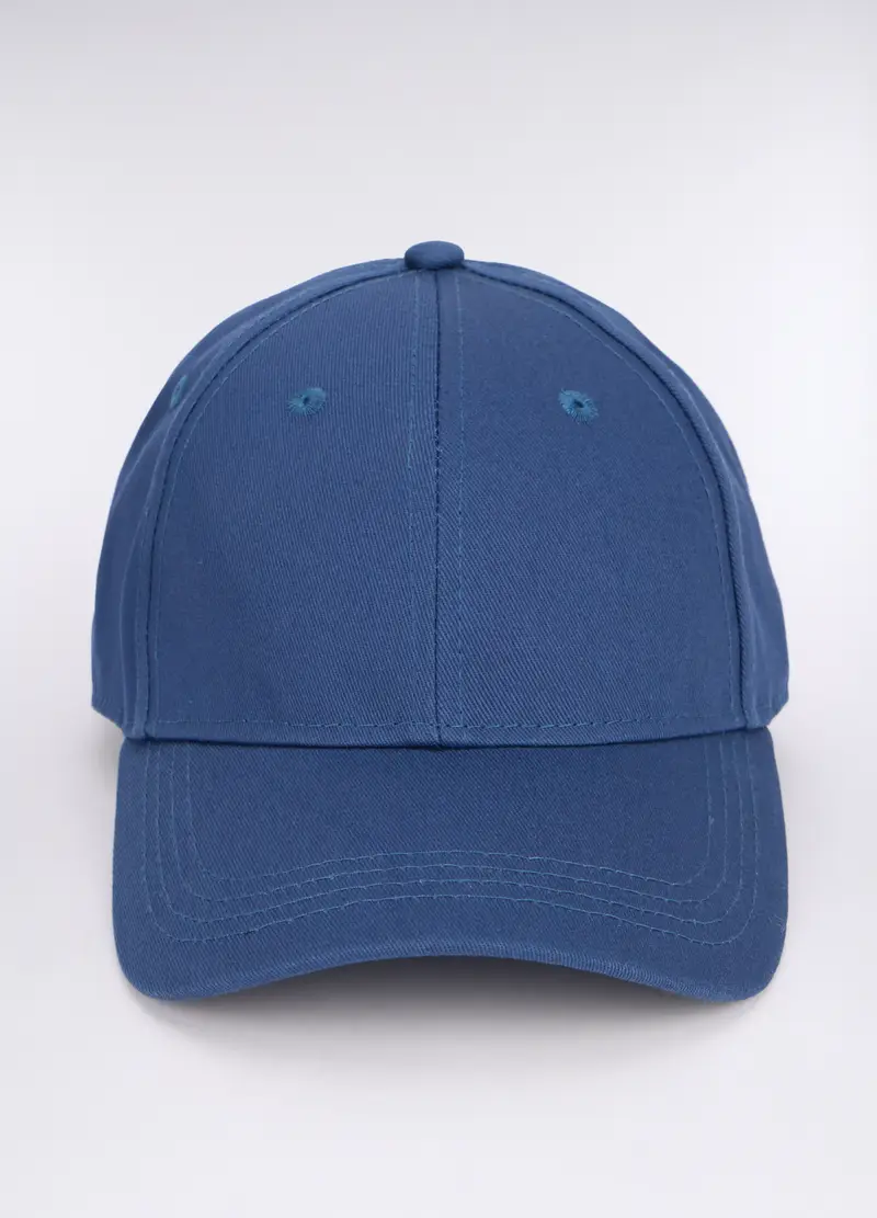 Cappello Baseball In Twill Di Cotone Uomo, Blu elettrico