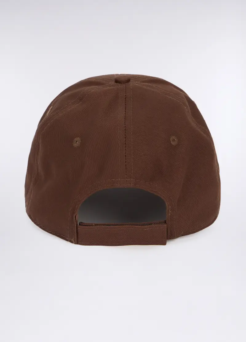 Cappello Baseball In Twill Di Cotone Uomo, Marrone cioccolato miniatura 2