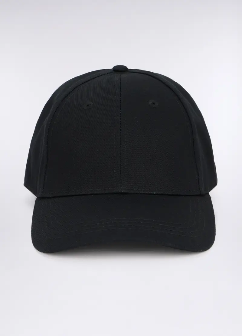 Cappello Baseball In Twill Di Cotone Uomo, Nero