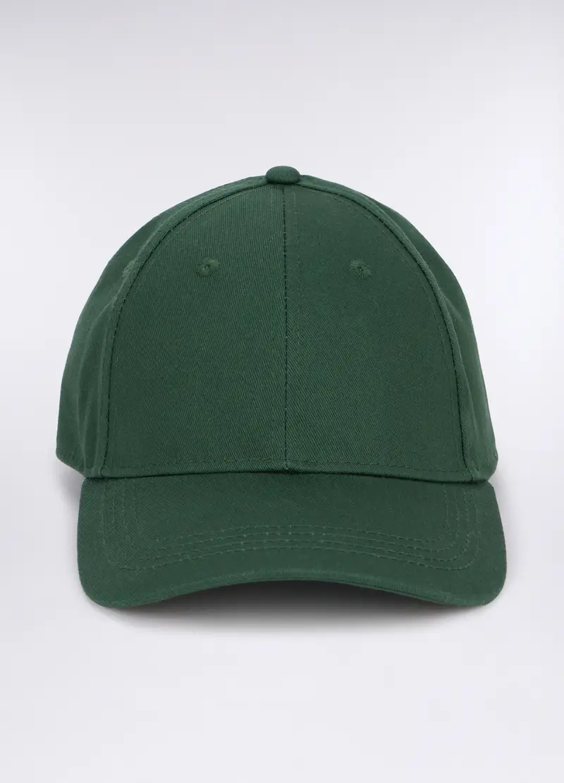 Cappello Baseball In Twill Di Cotone Uomo, Verde bosco