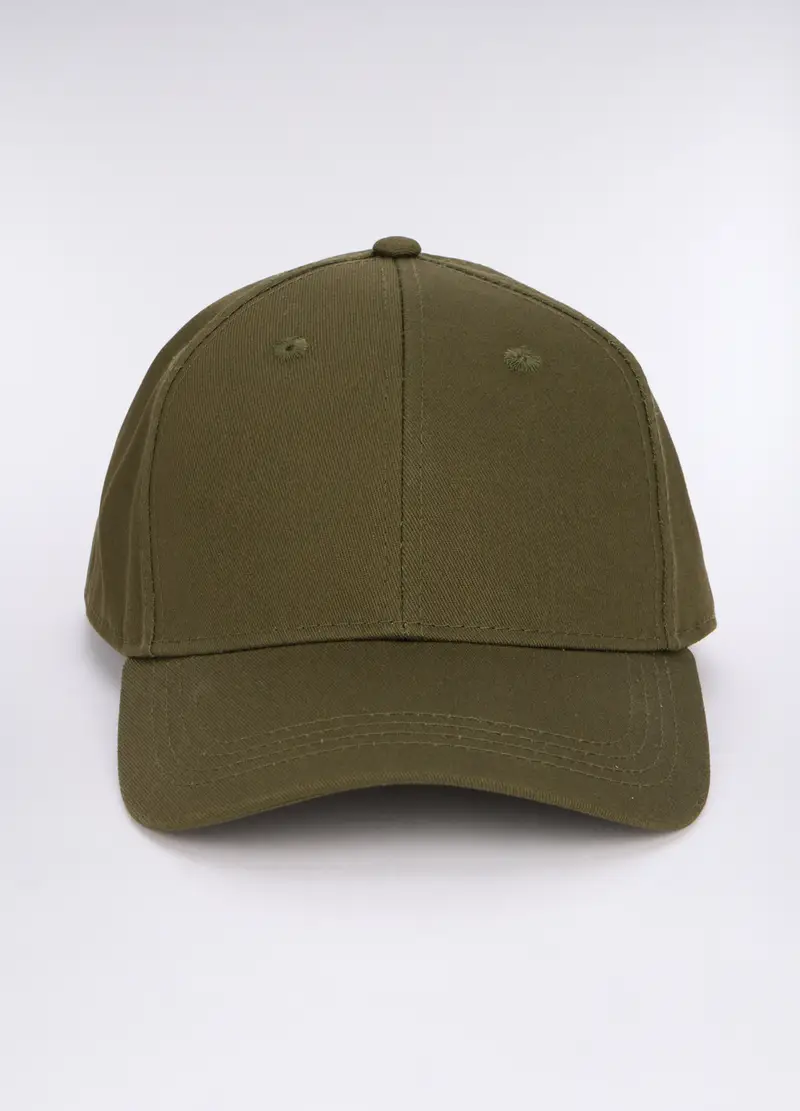 Cappello Baseball In Twill Di Cotone Uomo, Verde muschio