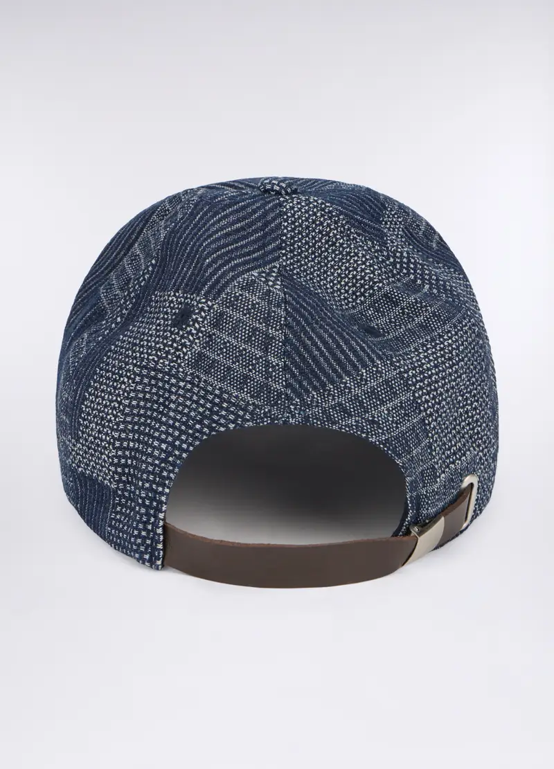 , Cappello Baseball Patchwork Uomo, Blu denim miniatura 2