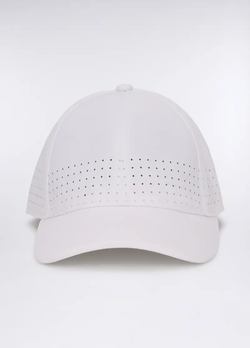 Cappello Baseball Traforato Uomo, Bianco ottico