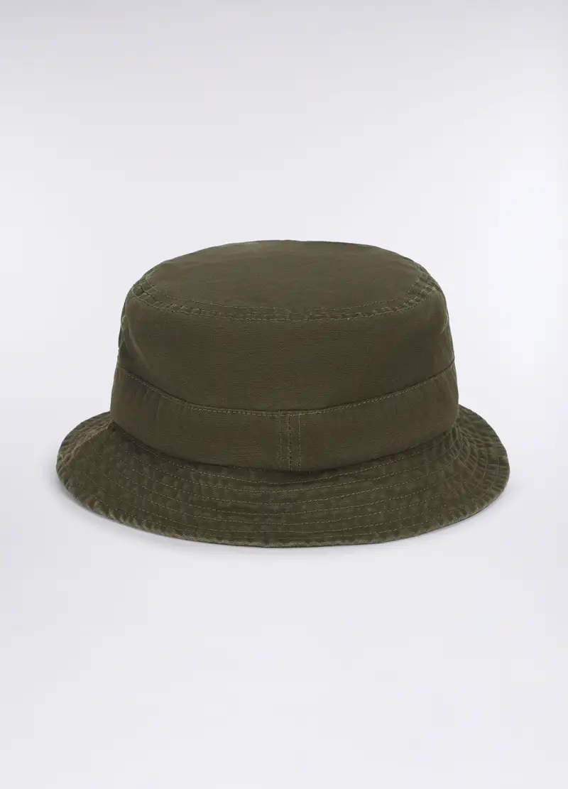 Cappello Bucket In Cotone Uomo, Verde muschio miniatura 2