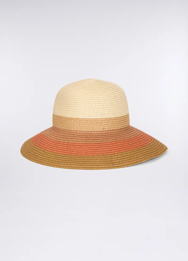 Cappello In Carta Tessile Donna, Beige chiaro miniatura 2