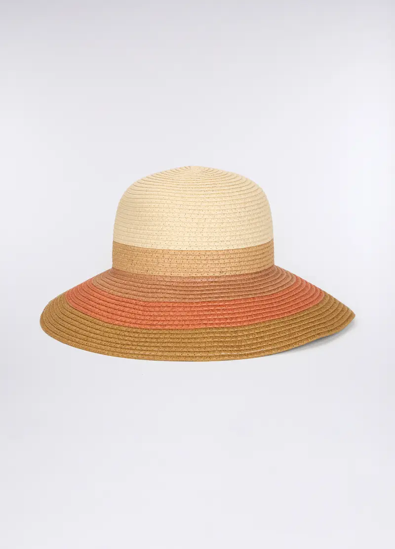 Cappello In Carta Tessile Donna, Beige chiaro