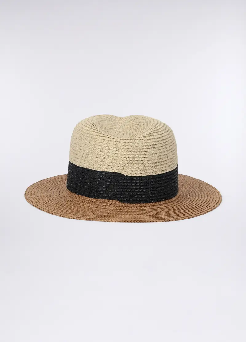 Cappello In Carta Tessile Donna, Beige chiaro miniatura 2