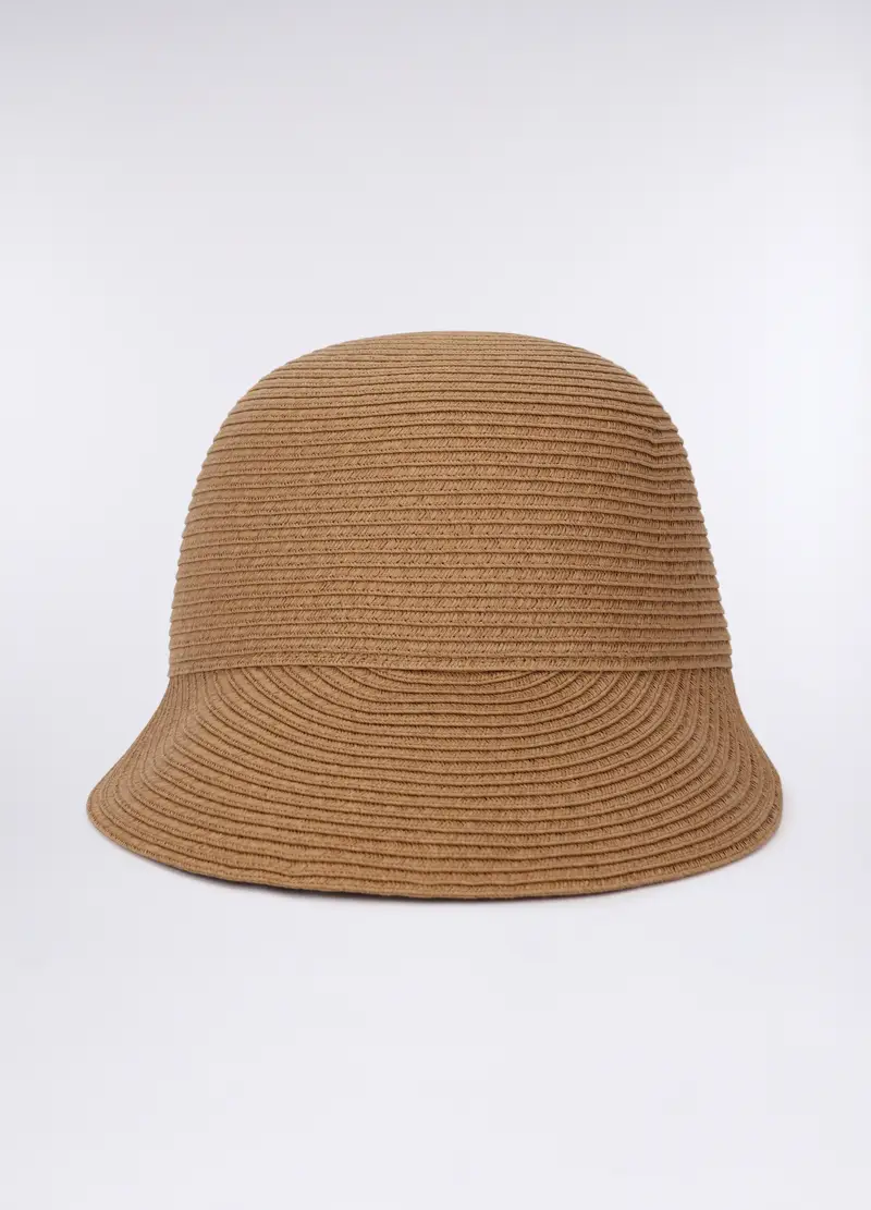 Cappello In Carta Tessile Donna, Beige scuro