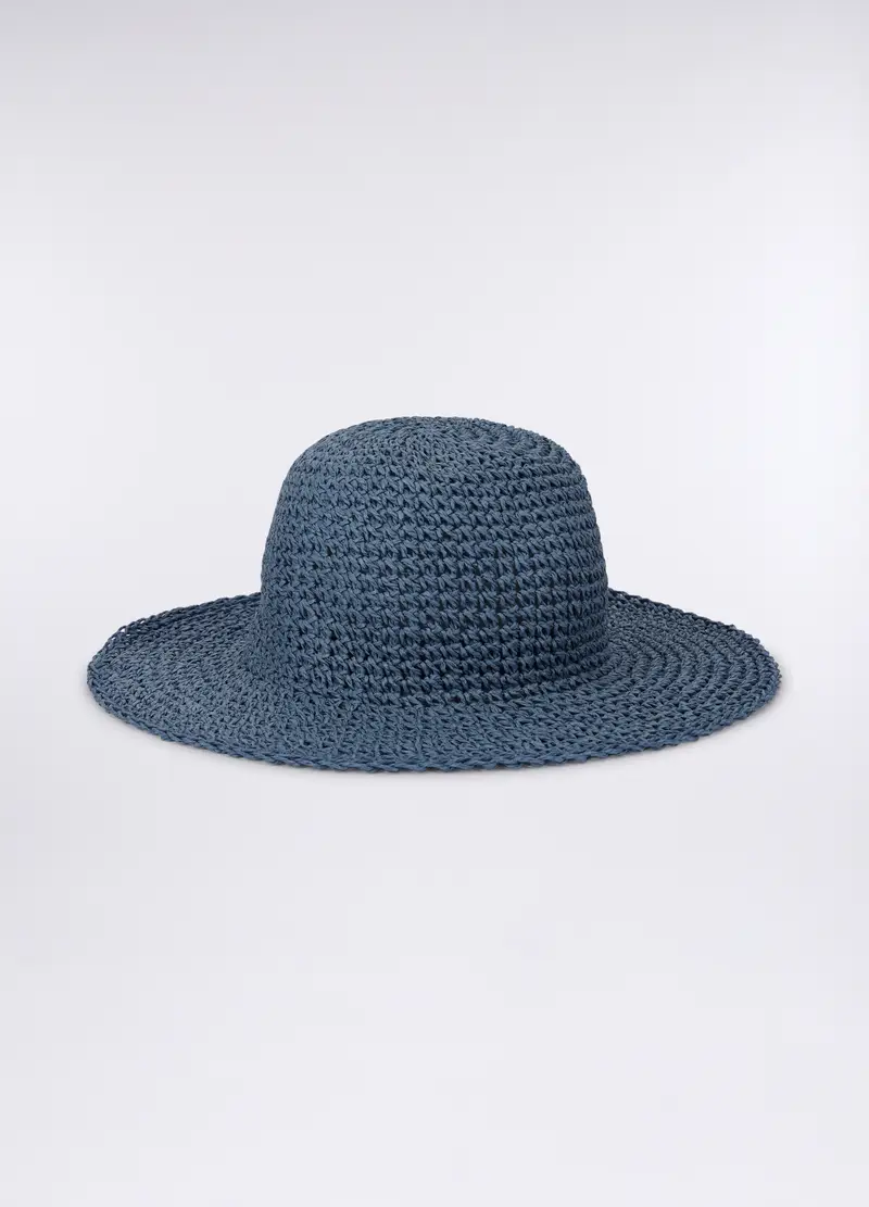 Cappello In Carta Tessile Donna, Blu Bluette