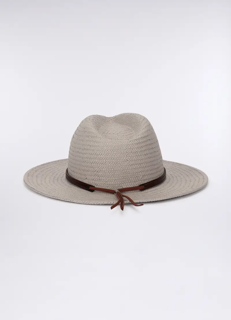 Cappello In Carta Tessile Donna, Grigio chiaro miniatura 2