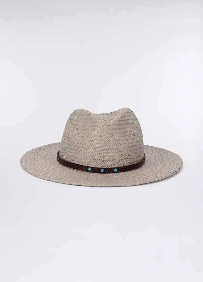 Cappello In Carta Tessile Donna, Grigio chiaro